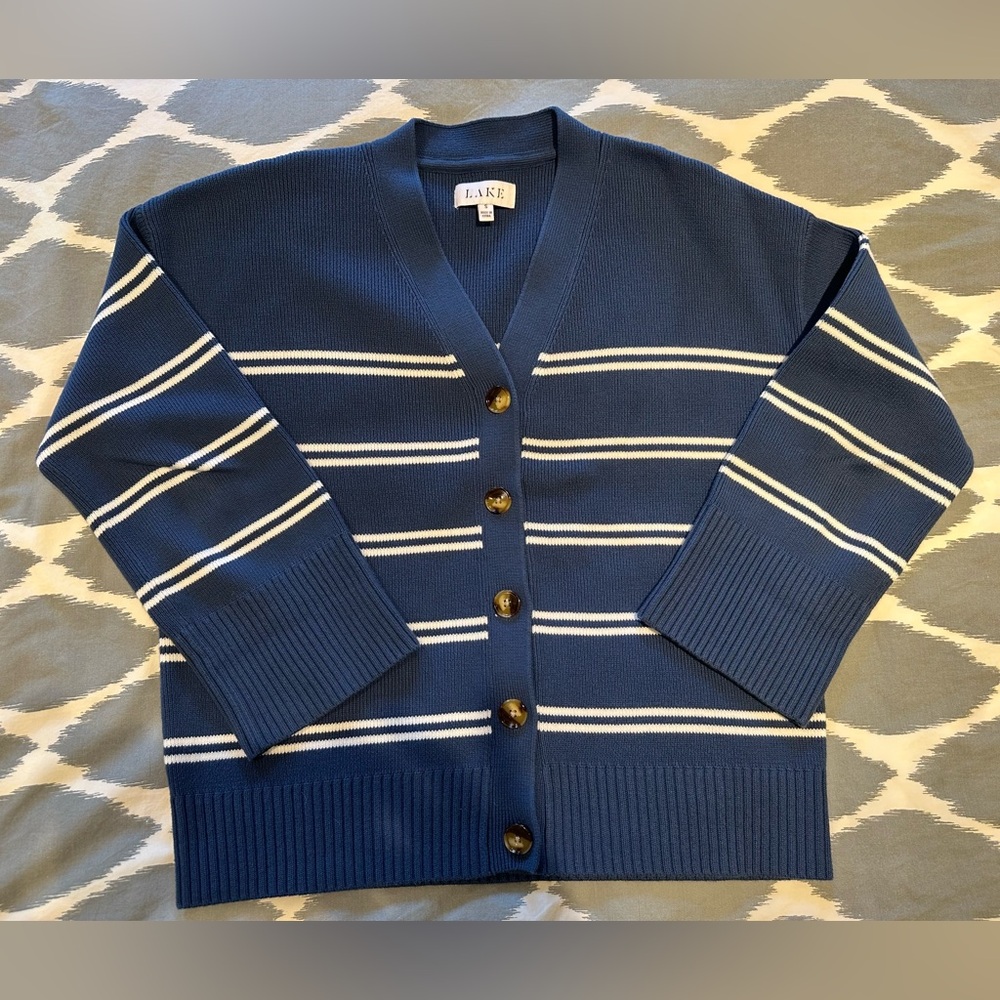 Lake Pajamas Nora Cotton Cardigan Sweater: NWOT! Size Small.